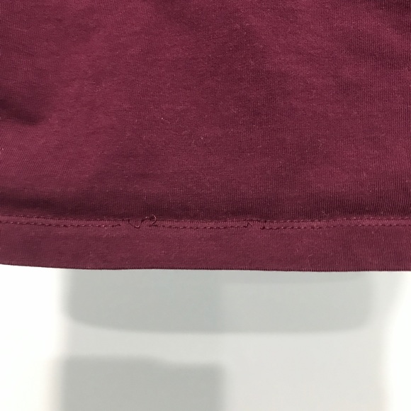 Garage Maroon Long Strapless Ruched Bandeau Size S - Picture 7 of 8